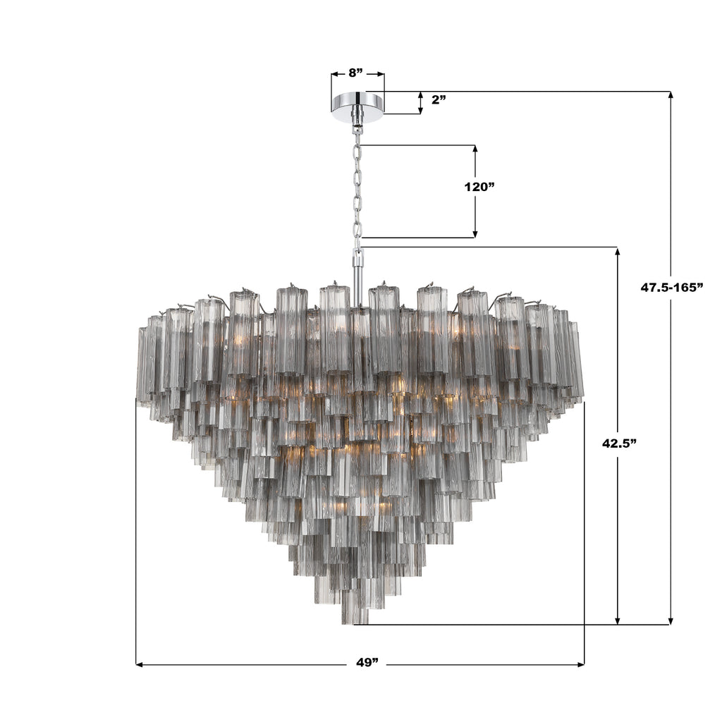 ADD-327-CH-SM Addis 49'' Chandelier | Dimensions Image