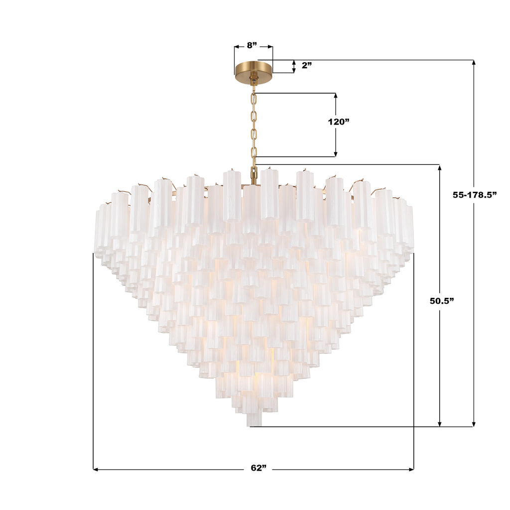 ADD-329-AG-WH Addis 62'' Chandelier | Dimensions Image
