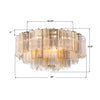 ADD-331-AG-AU Addis 32'' Flush Mount | Dimensions Image