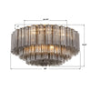 ADD-331-AG-SM Addis 32'' Flush Mount | Dimensions Image