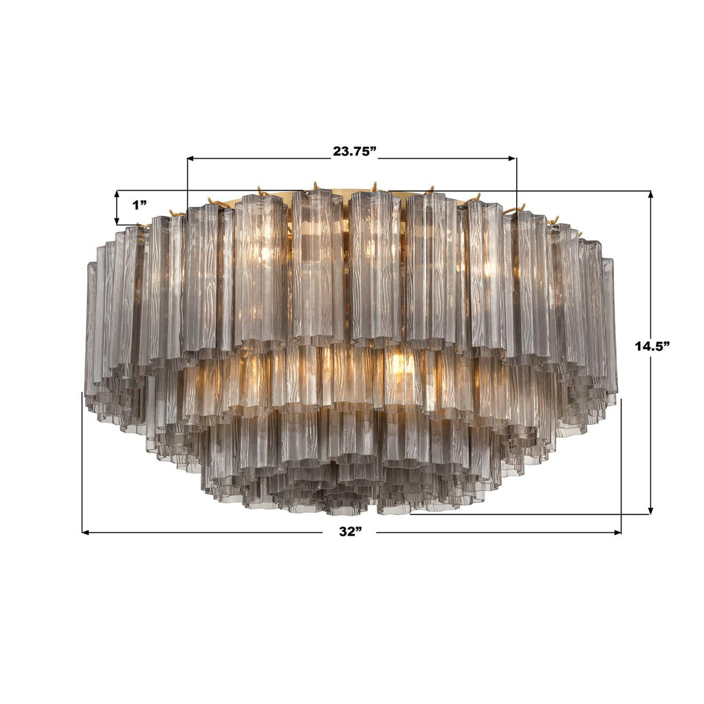 ADD-331-AG-SM Addis 32'' Flush Mount | Dimensions Image