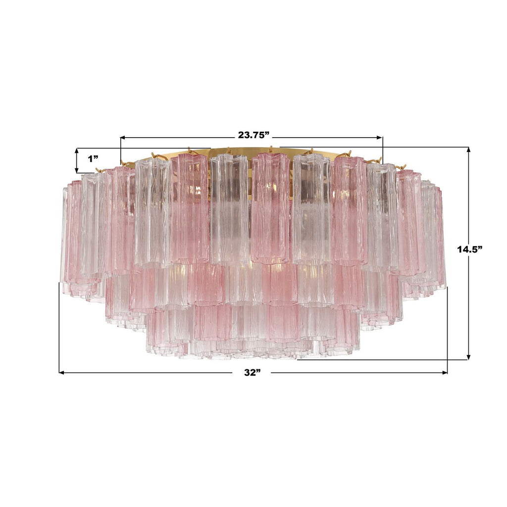 ADD-331-AG-SP Addis 32'' Flush Mount | Dimensions Image