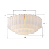 ADD-331-AG-WH Addis 32'' Flush Mount | Dimensions Image