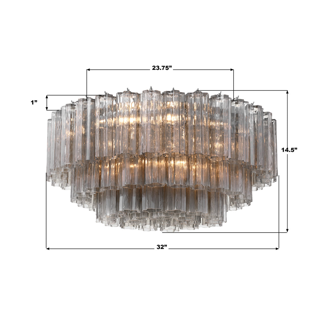 ADD-331-CH-SM Addis 32'' Flush Mount | Dimensions Image