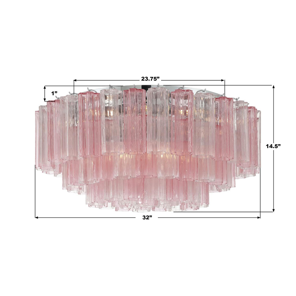 ADD-331-CH-SP Addis 32'' Flush Mount | Dimensions Image