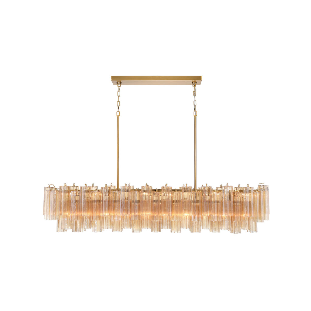 Crystorama Addis 65'' Linear Chandelier in Aged Brass - Additional View