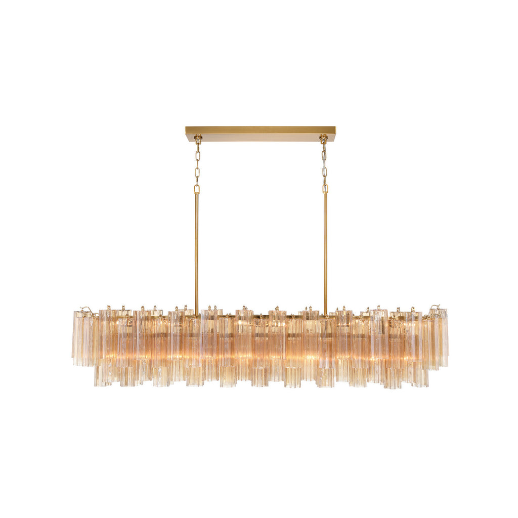 Crystorama Addis 65'' Linear Chandelier in Aged Brass - Additional View