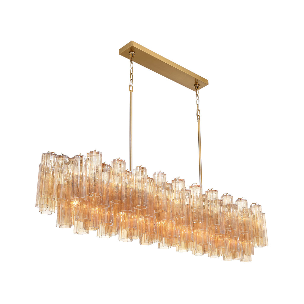 Crystorama Addis 65'' Linear Chandelier in Aged Brass - Additional View