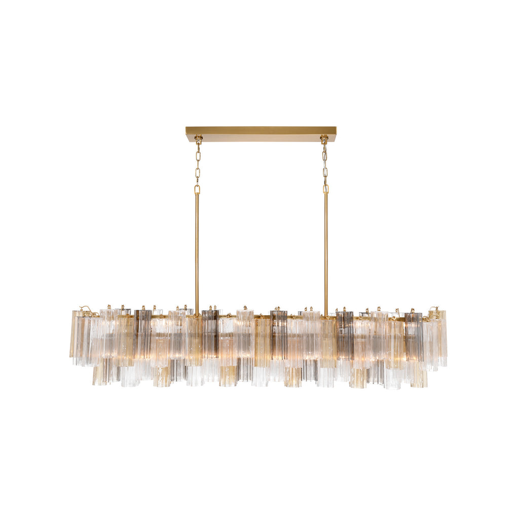 Crystorama Addis 65'' Linear Chandelier in Aged Brass - Additional View