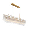 Crystorama Addis 65'' Linear Chandelier in Aged Brass - Additional View