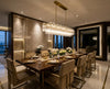 Crystorama Addis 65'' Linear Chandelier in Aged Brass - Lifestyle View