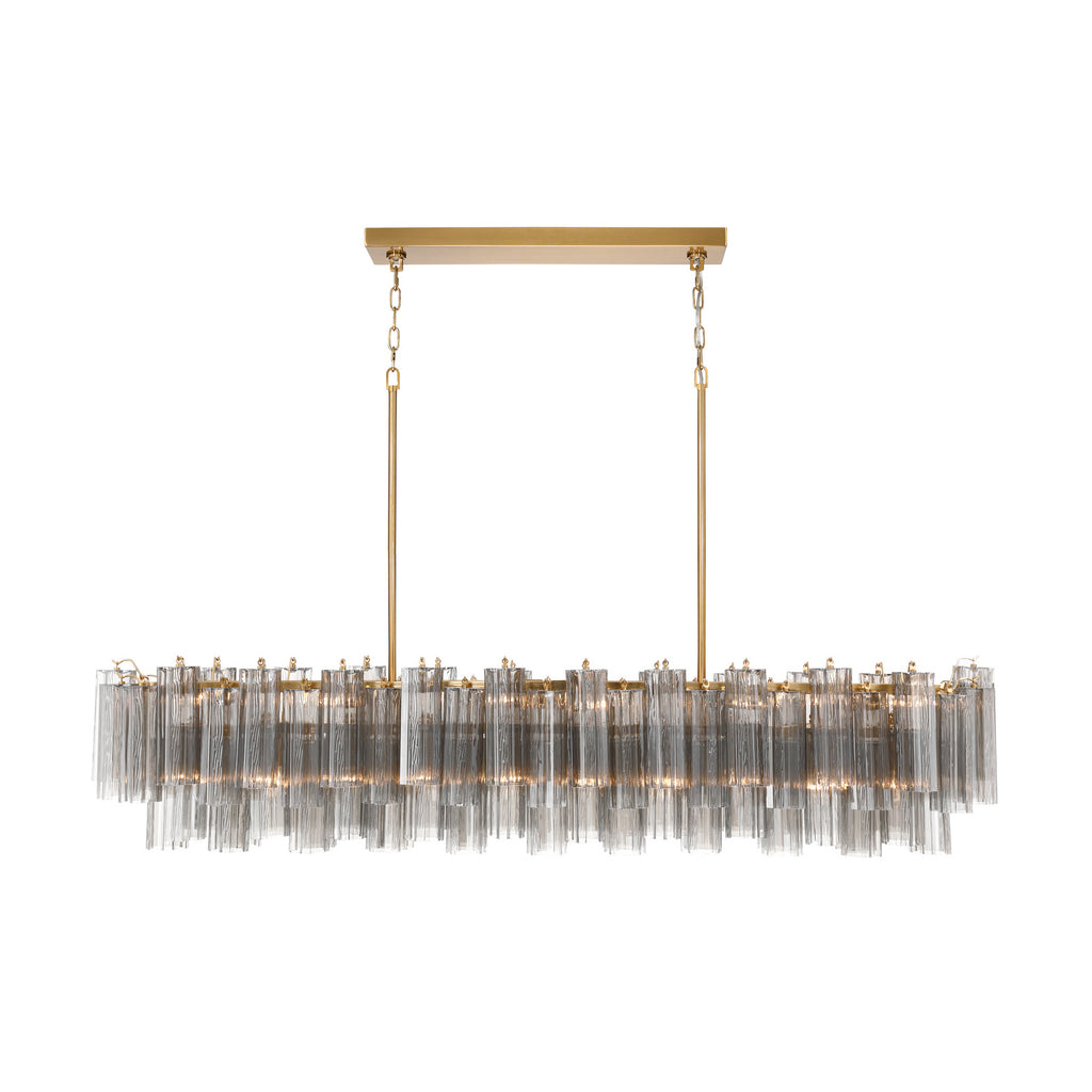 Crystorama Addis 65'' Linear Chandelier in Aged Brass - Additional View