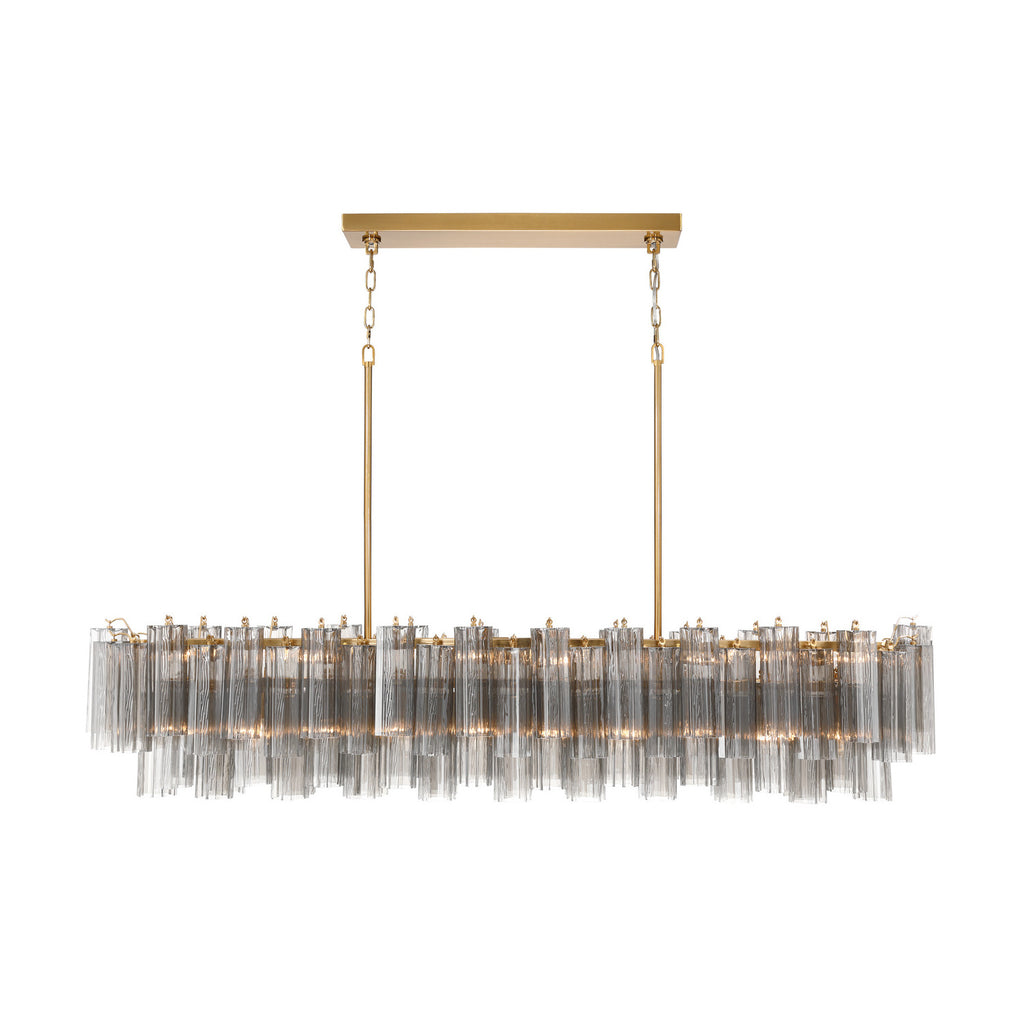 Crystorama Addis 65'' Linear Chandelier in Aged Brass - Additional View