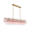 Crystorama Addis 65'' Linear Chandelier in Aged Brass - Front View