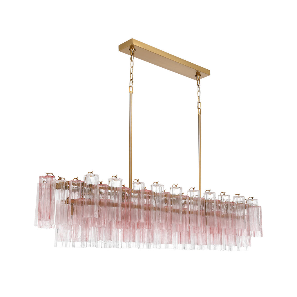 Crystorama Addis 65'' Linear Chandelier in Aged Brass - Additional View