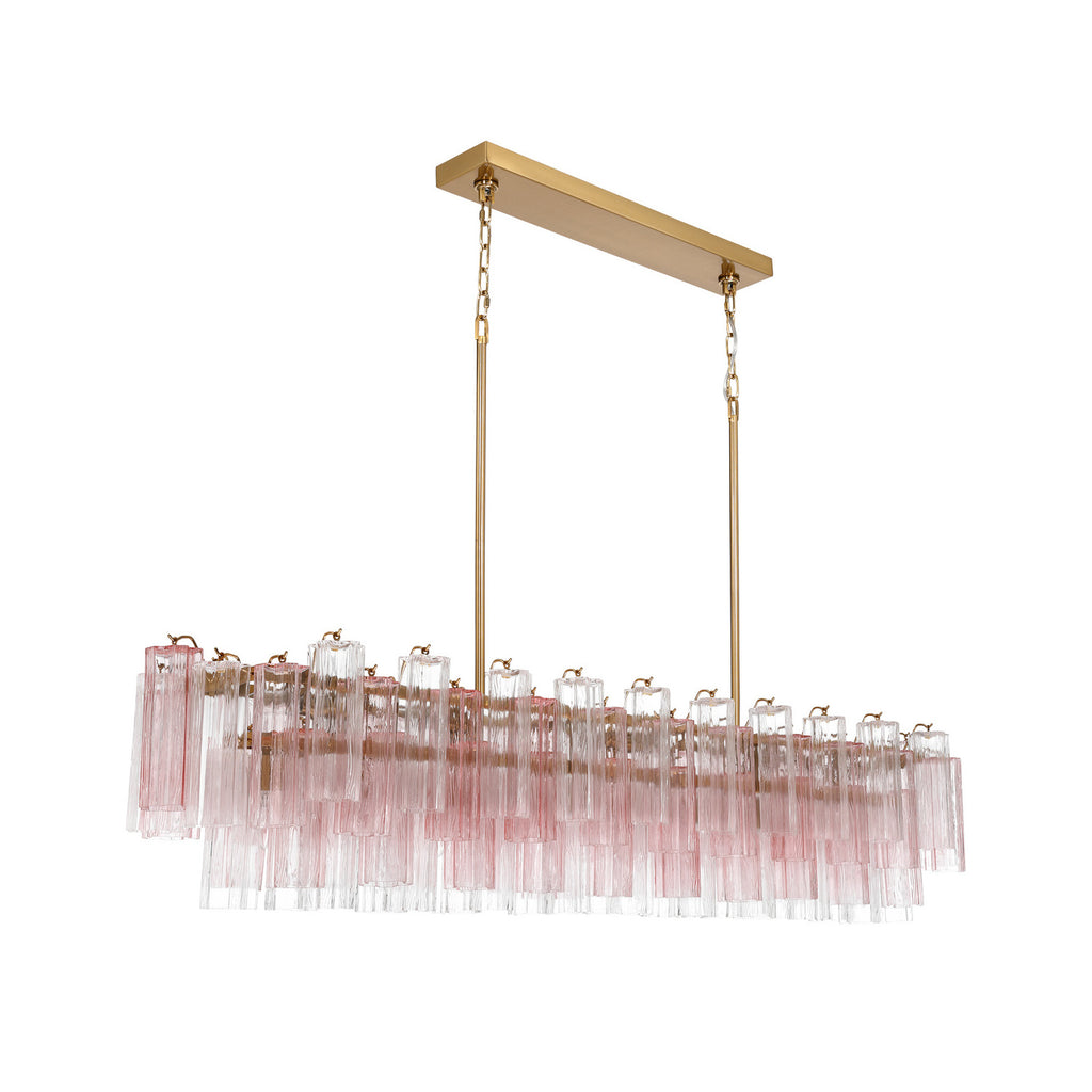 Crystorama Addis 65'' Linear Chandelier in Aged Brass - Additional View