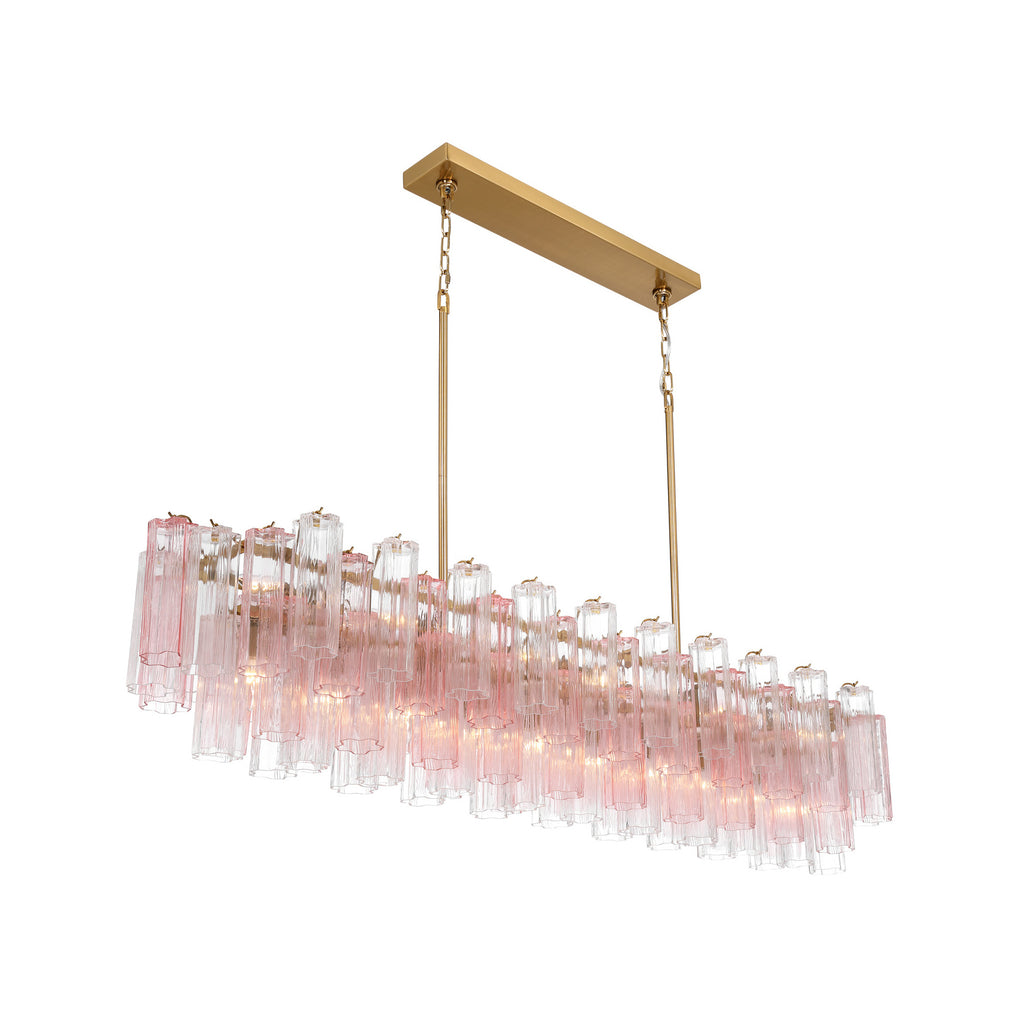 Crystorama Addis 65'' Linear Chandelier in Aged Brass - Additional View