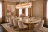 Crystorama Addis 65'' Linear Chandelier in Aged Brass - Lifestyle View