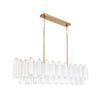 Crystorama Addis 65'' Linear Chandelier in Aged Brass - Additional View