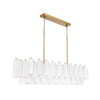 Crystorama Addis 65'' Linear Chandelier in Aged Brass - Additional View