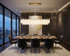 Crystorama Addis 65'' Linear Chandelier in Aged Brass - Lifestyle View