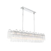 Crystorama Addis 65'' Linear Chandelier in Polished Chrome - Front View