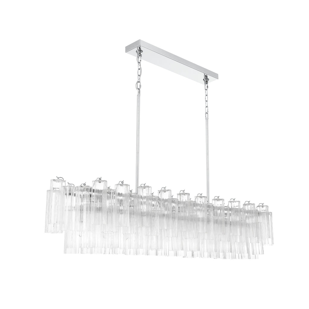 Crystorama Addis 65'' Linear Chandelier in Polished Chrome - Additional View