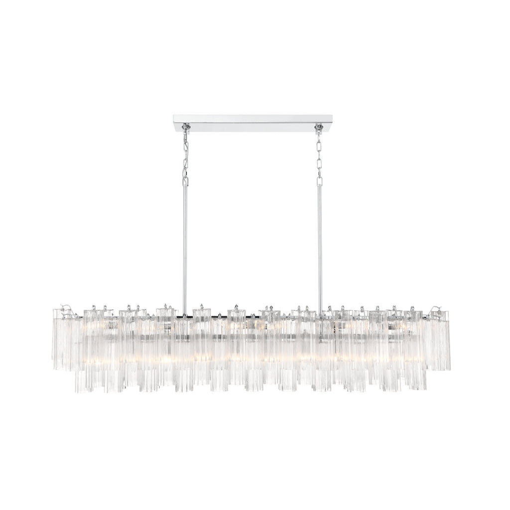 Crystorama Addis 65'' Linear Chandelier in Polished Chrome - Additional View