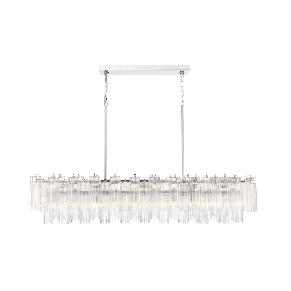Crystorama Addis 65'' Linear Chandelier in Polished Chrome - Additional View