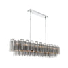 Crystorama Addis 65'' Linear Chandelier in Polished Chrome - Front View
