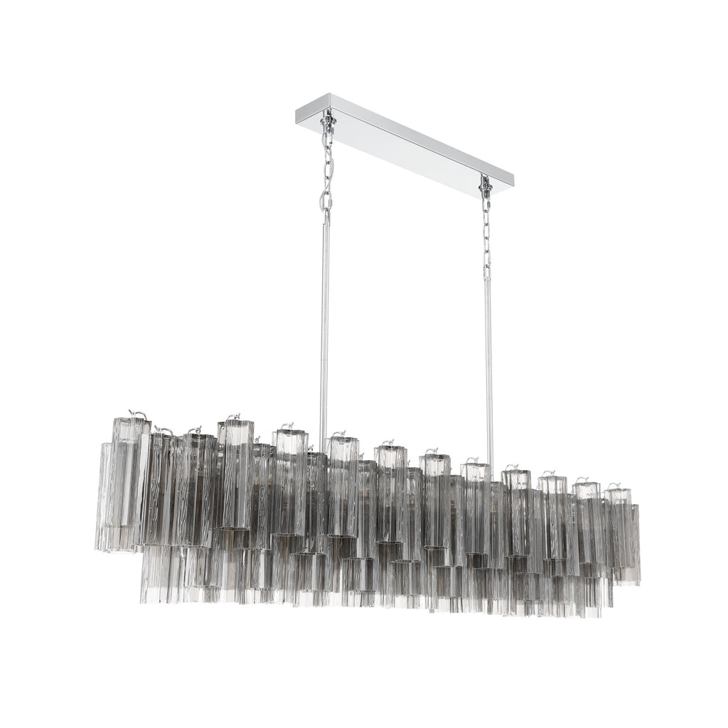 Crystorama Addis 65'' Linear Chandelier in Polished Chrome - Additional View