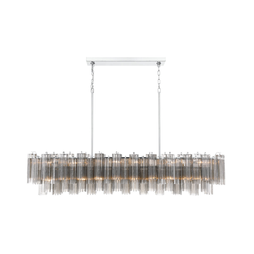 Crystorama Addis 65'' Linear Chandelier in Polished Chrome - Additional View