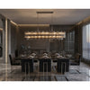 Crystorama Addis 65'' Linear Chandelier in Polished Chrome - Lifestyle View