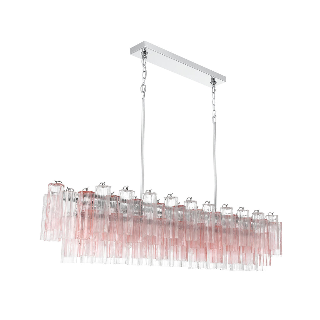 Crystorama Addis 65'' Linear Chandelier in Polished Chrome - Additional View