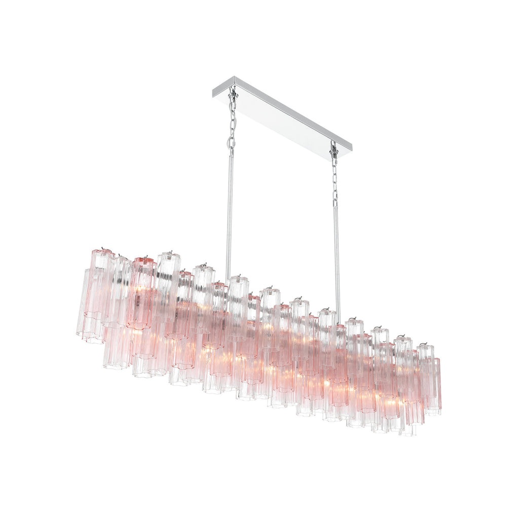 Crystorama Addis 65'' Linear Chandelier in Polished Chrome - Additional View