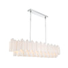 Crystorama Addis 65'' Linear Chandelier in Polished Chrome - Front View
