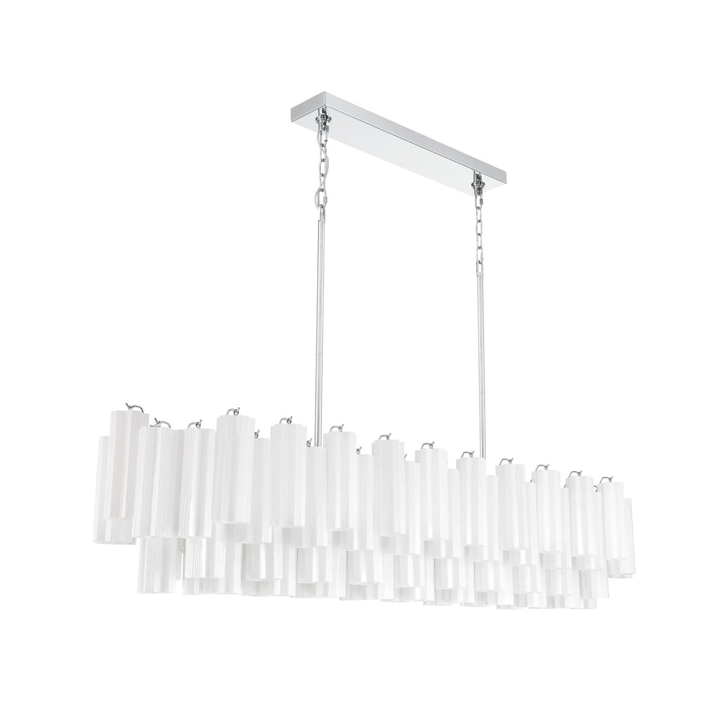 Crystorama Addis 65'' Linear Chandelier in Polished Chrome - Additional View