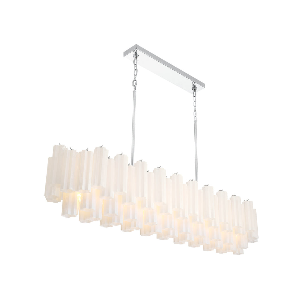 Crystorama Addis 65'' Linear Chandelier in Polished Chrome - Additional View