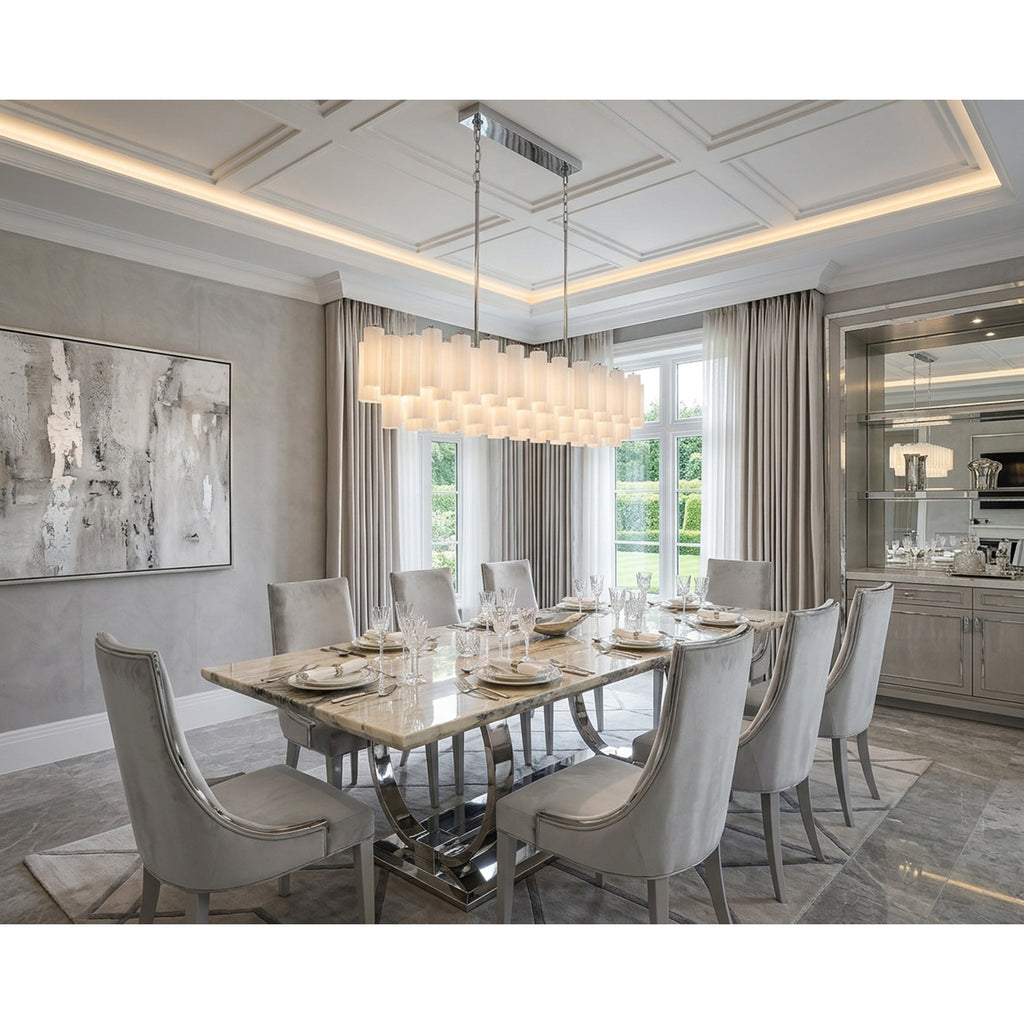 Crystorama Addis 65'' Linear Chandelier in Polished Chrome - Lifestyle View