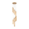 Crystorama Addis 12" Integrated LED Multi-Light Pendant in Aged Brass - Front View