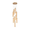 Crystorama Addis 12" Integrated LED Multi-Light Pendant in Aged Brass - Additional View