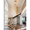 Crystorama Addis 12" Integrated LED Multi-Light Pendant in Aged Brass - Lifestyle View
