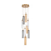 Crystorama Addis 12" Integrated LED Multi-Light Pendant in Aged Brass - Additional View