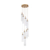 Crystorama Addis 12" Integrated LED Multi-Light Pendant in Aged Brass - Additional View