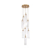 Crystorama Addis 12" Integrated LED Multi-Light Pendant in Aged Brass - Additional View