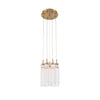 Crystorama Addis 12" Integrated LED Multi-Light Pendant in Aged Brass - Additional View