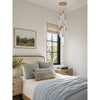 Crystorama Addis 12" Integrated LED Multi-Light Pendant in Aged Brass - Lifestyle View