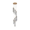 Crystorama Addis 12" Integrated LED Multi-Light Pendant in Aged Brass - Additional View