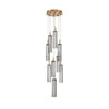 Crystorama Addis 12" Integrated LED Multi-Light Pendant in Aged Brass - Additional View