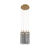 Crystorama Addis 12" Integrated LED Multi-Light Pendant in Aged Brass - Additional View